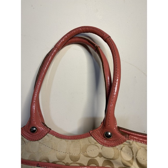 Coach Bleecker Beige & Pink Signature C Canvas Tote w/Matching Wallet See Desc - Picture 16 of 16